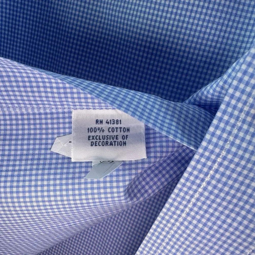 Polo Ralph Lauren Blue Check Long Sleeve Mens Shirt Button Down  Sz XL